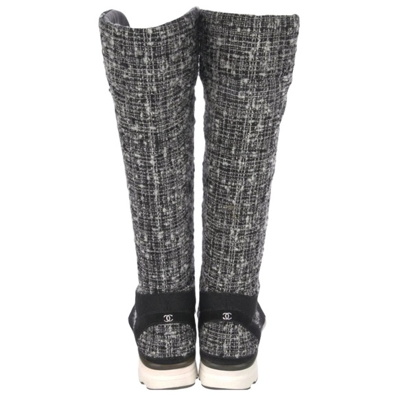Brand new tweed Chanel boots size 39 European which is US 8.5 - Picture 5 of 5